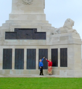 Eric Robinson of Widford on the Naval Memorial in Portsmouth